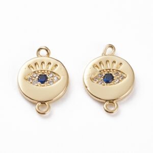 Dije Conector Ojo turco 18k chapado en oro real