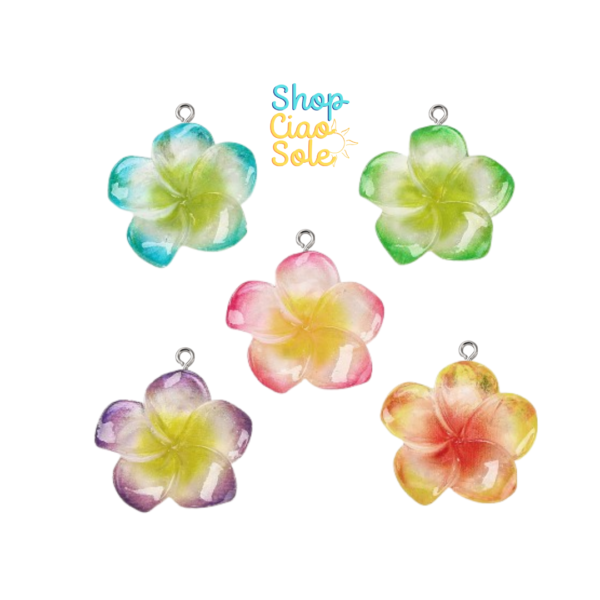 Dijes Flor tropical en par (5 Modelos)