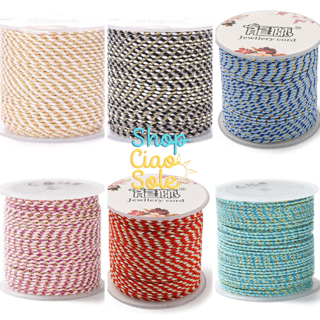 4 metros de Cordón de algodón 1.5mm (6 modelos)