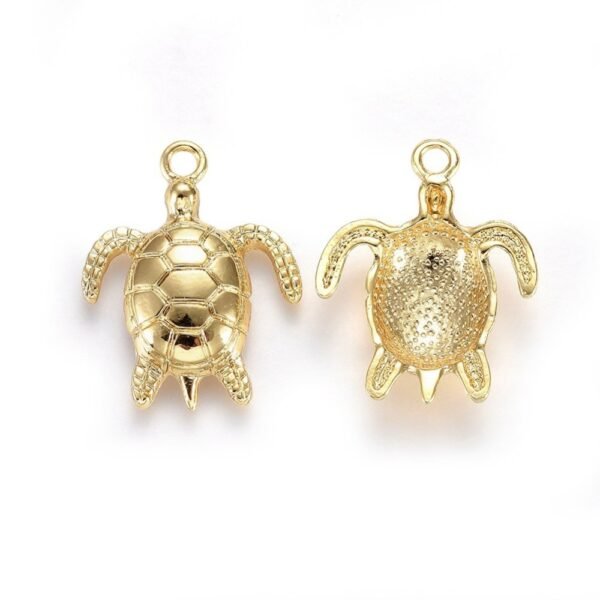 Dije de Tortuga enchapado de oro real de 14k