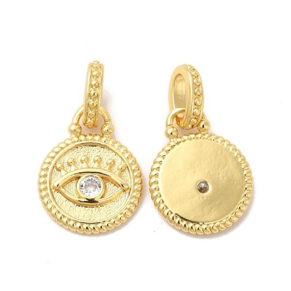 Colgante tipo Charm Ojo turco 18k chapado en oro real