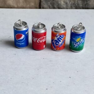Dijes par Latas de bebidas, imitación comida (4 modelos)