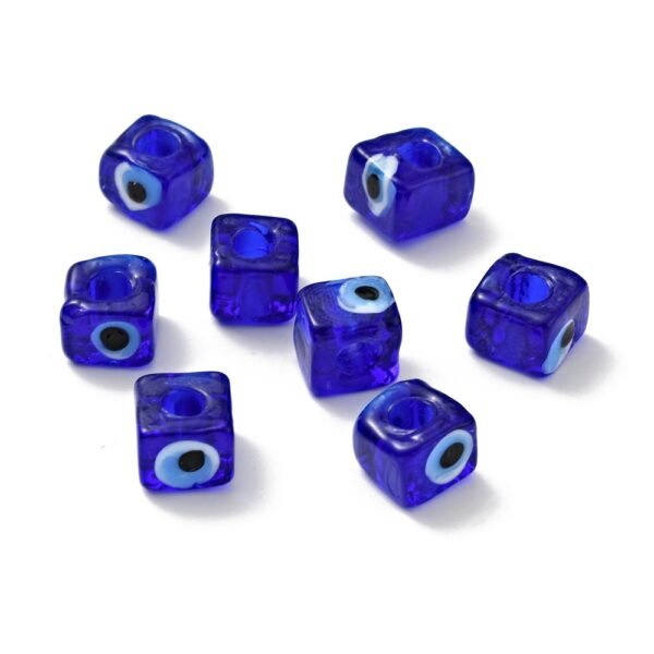 Par de ojos turcos 10mm vidrio azul