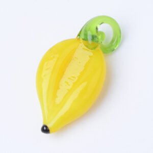 Par de Bananas cuentas de vidrio 28mm