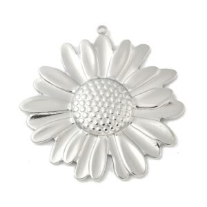 Dijes Acero  Flor Girasol colgante