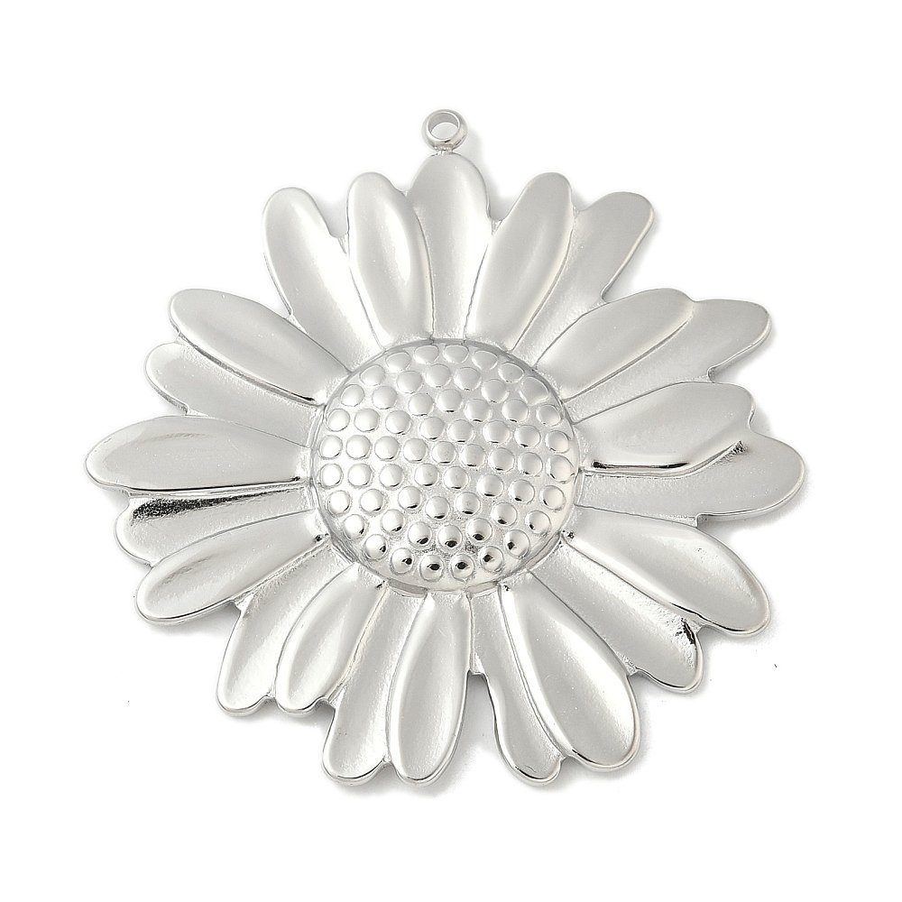 Dijes Acero  Flor Girasol colgante