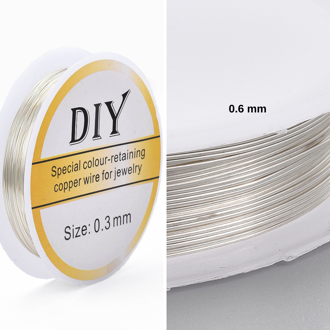 Rollo de alambre de cobre, chapado en plata de larga duración ( 0.3mm y 0.6mm)