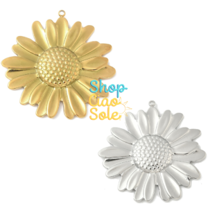 Dijes Acero  Flor Girasol colgante ( 2 modelos)