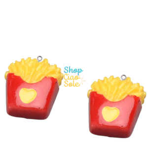 Dijes par papas fritas de resina