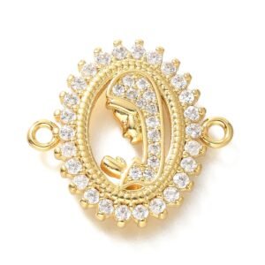 Dije Conector Virgen Niña 18k chapado en oro real