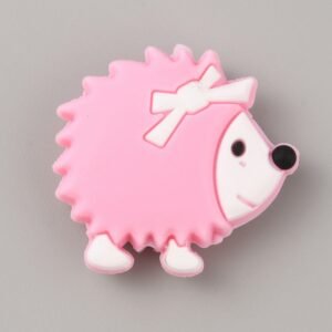 Unidad de cuenta de silicona forma de Erizo rosa BPA FREE