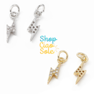 Dije colgante Rayos enchapado en oro real 18k (2 modelos)