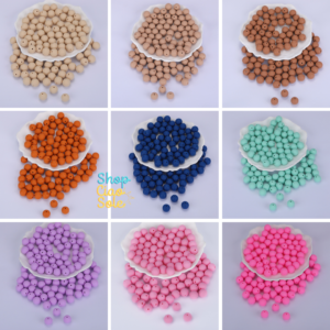 5 Unidades de Cuentas de Silicona 15mm BPA FREE (9 Colores)
