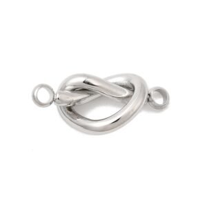 Dije conector de acero Nudo en forma de corazón