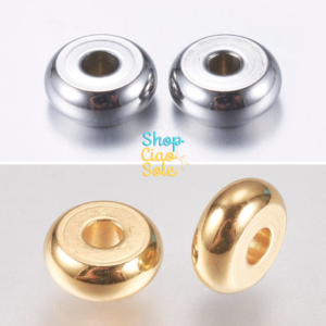 Separadores de acero  5mm - 2 modelos (dorados chapado de oro 18k)