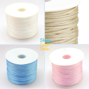 Cola de ratón 1mm 10m - cordón satinado (4 Colores)