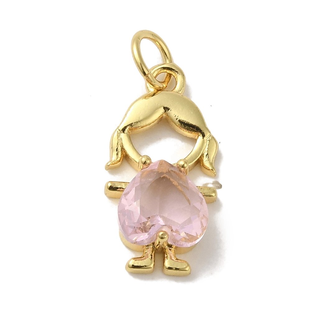Dije para el día de la madre, niño y niña enchapados en oro real 18k (2 modelos) - Imagen 3
