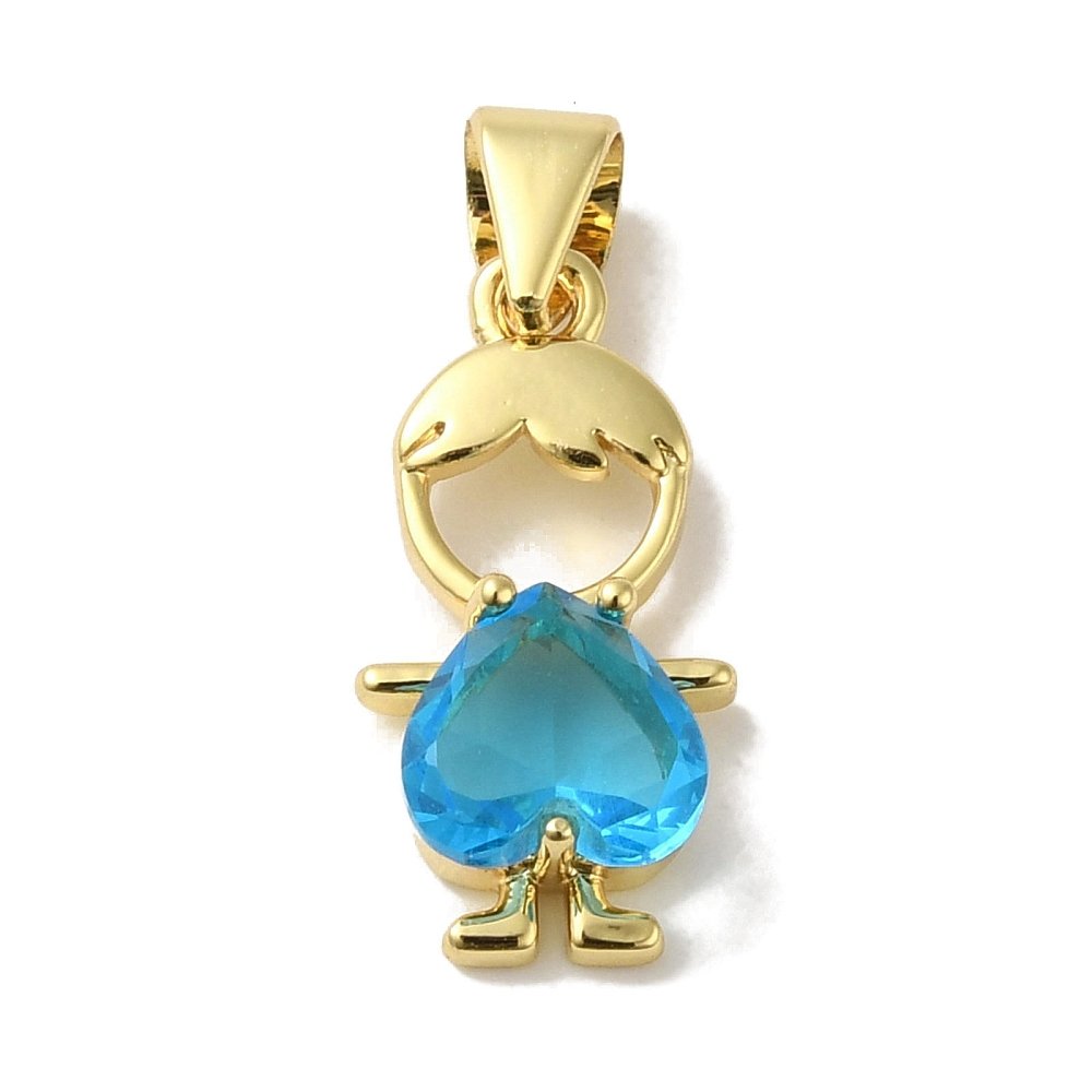 Dije para el día de la madre, niño y niña enchapados en oro real 18k (2 modelos) - Imagen 2