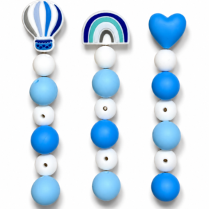 Kit de Cuentas de Silicona BPA FREE para porta chupetes ( 3 Modelos)