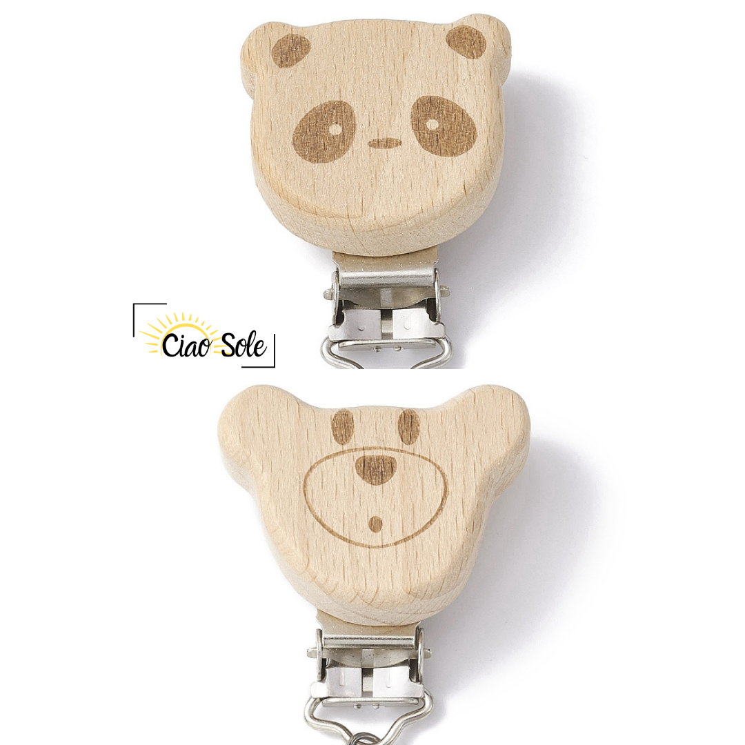 Unidad de Clips para Porta chupetes En Madera (2 modelos)