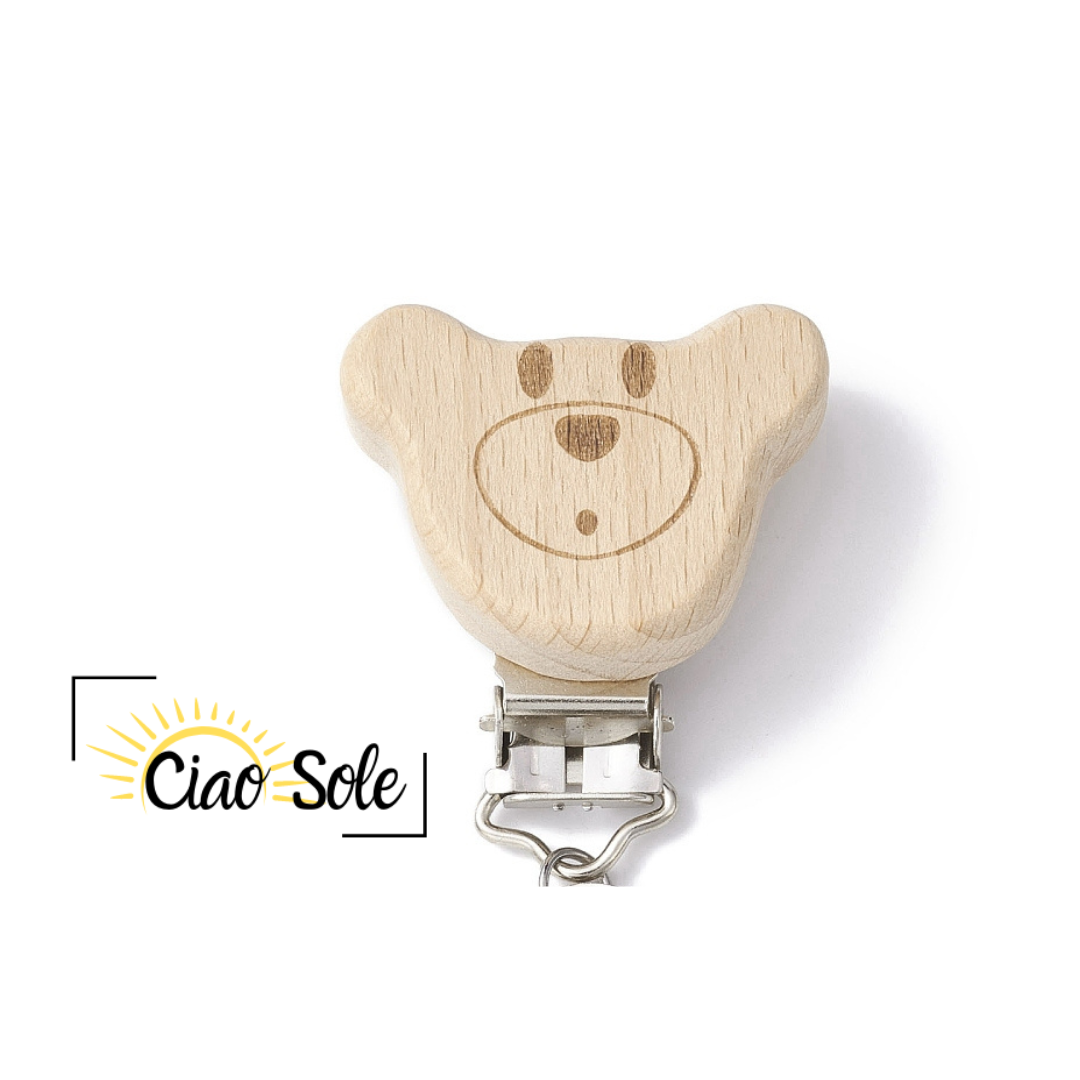 Unidad de Clips para Porta chupetes En Madera (2 modelos) - Imagen 3