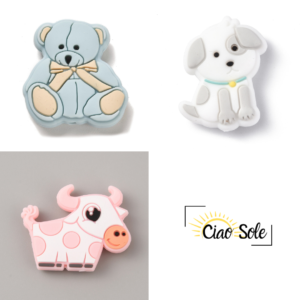 Unidad de Cuenta de Silicona BPA FREE Animales (3 Modelos dif)