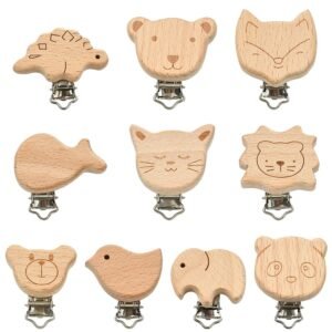 Unidad de Clips para Porta chupetes En Madera (10 modelos)