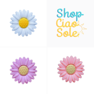Unidad de Cuenta de Silicona BPA FREE forma FLOR 20mm (3 Modelos)
