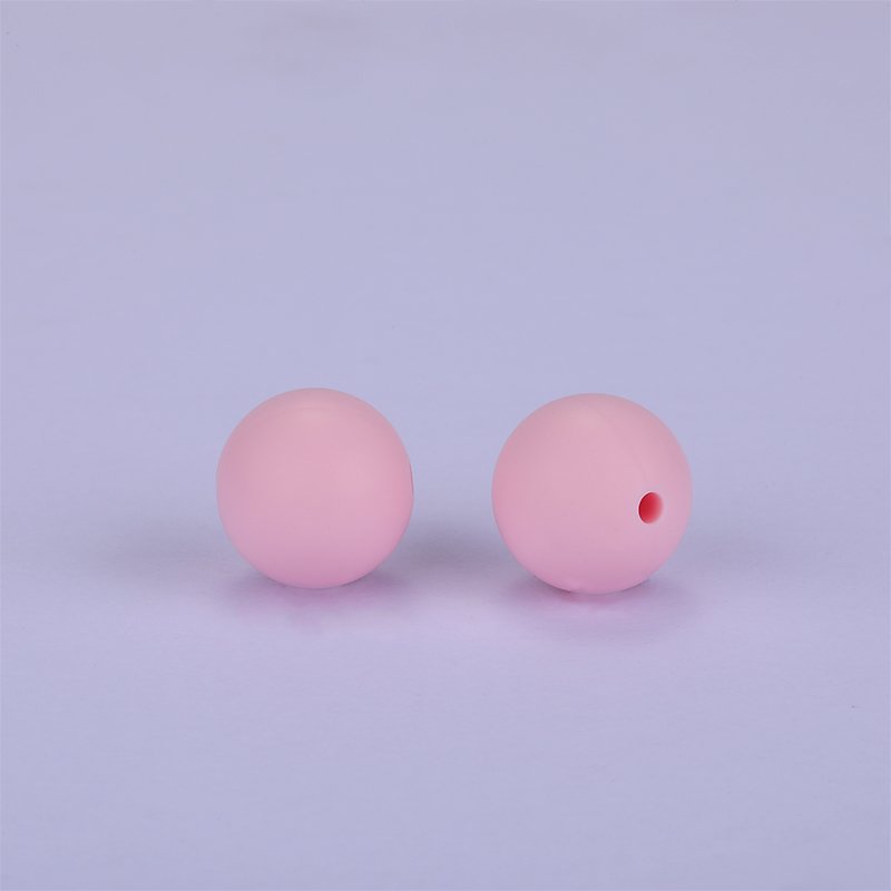 5 Unid de Cuentas de silicona Rosa Claro BPA FREE 15mm - Imagen 2